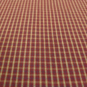 Tela Homespun Cuadro Mediano Rojo/Beige