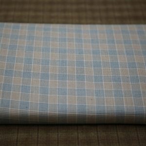 Tela Homespun Cuadros Turquesa Caqui
