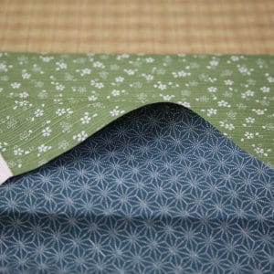 Tela Tramada Reversible Verde/Turquesa Oscuro