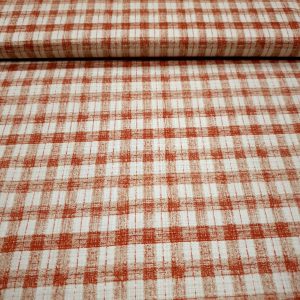 Tela HG Cuadros Beige-Rojo