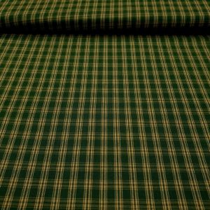Tela Homespun Cuadros Verde y Camel