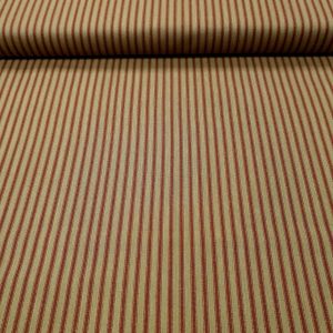 Tela Homespun Camel Rayas Rojas