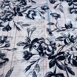 Tela Eclectic Flor Negra Albaran