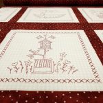 tela panel patchwork bloques bordado