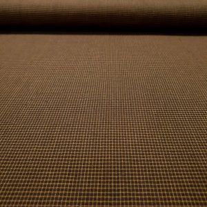 tela patchwork homespun cuadros pequeños marron