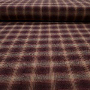 tela patchwork tramada japonesa granate cuadros medianos